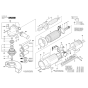 Main Assembly for Bosch HWS 5265/125 Angle Grinders