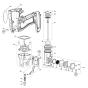 Right Handle & Combustion Chamber Assembly for Paslode IM45GN Nail Gun