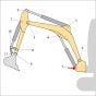 Position 1 Bush for JCB 15C-1 Mini Excavators - Replaces 400/E8899