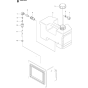 Water Tank Assembly for Husqvarna K3000 Spray Disc Cutters