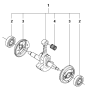 Crankshaft Assembly for Husqvarna K760 Rescue Disc Cutters