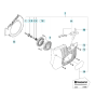 Starter Assembly for Husqvarna K770 Dry Cut Disc Cutter