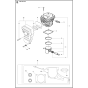 Cylinder, Piston & Muffler Assembly for Husqvarna K950 Disc Cutters