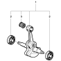 Crankshaft Assembly for Husqvarna K950 Rescue Disc Cutters