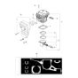 Cylinder, Piston, Muffler Assembly for Husqvarna K950 Chain Concrete Cutter