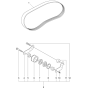 Belt Assembly for Husqvarna K950 Ring Disc Cutters