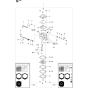 Carburetor Assembly for Husqvarna K960 Disc Cutters