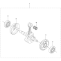 Crankshaft Assembly for Husqvarna K960 Rescue Disc Cutters