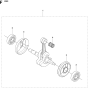 Crankshaft Assembly for Husqvarna K960 Rescue Disc Cutters