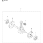 Crankshaft Assembly for Husqvarna K960 Ring Disc Cutters