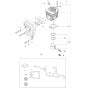 Cylinder, Piston, Muffler Assembly for Husqvarna K970 Rescue III Disc Cutter