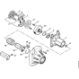 Clutch housing for Stihl KA120 KA120R KA250 Kombi Attachment Engine