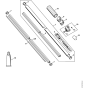 Drive tube assembly for Stihl KA85R Kombi Attachment Engine