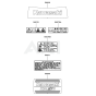 Label for Kawasaki KBL27C Brushcutter