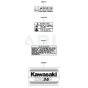 Label for Kawasaki KBL35B Brushcutter