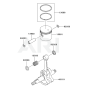 Piston / Crankshaft for Kawasaki KCL525AC Hedge Trimmer