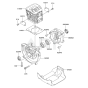 Cylinder / Crankcase for Kawasaki KCS525A Hedge Trimmer