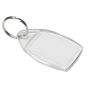 Key Fob, Clear Plastic with 35mm x 24mm Paper Insert - 100 Pack 