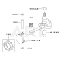 Piston / Crankshaft for Kawasaki KHS1100B Hedge Trimmer