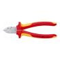 Diagonal Insulation Stripper & Side Cutters VDE Certified Grip 160mm by Knipex - 14 26 160 SB NEW VERSION