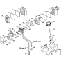 Air filter, Fuel tank for Stihl KR85 Kombi Attachment Engine