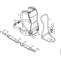 Support frame, Flexible shaft for Stihl KR85 Kombi Attachment Engine