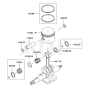 Piston / Crankshaft for Kawasaki KRB650B Blower