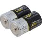 Alkaline Batteries C LR14 6200mAh Pack of 2 by Lighthouse - LR14