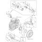 Starting Motor and Dynamo Assembly for Yanmar L100N Engine