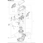 Motor Housing Assembly for Husqvarna LB146i Consumer Lawn Mower