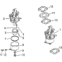 Carburettor Assembly for Loncin LC154F-1 without Oil Alarm (87cc, 2.8hp) Twin Series Engine