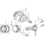 Crankshaft/ Piston Assembly for Loncin LC3500i Generator