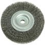 Wheel Brush D200mm x W25-27 x 50 Bore Set 3 Steel Wire 0.30 by Lessmann - 365.172