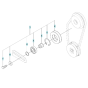 Belt Tightener Assembly for Husqvarna LG 164 Diesel Reversible Compactor