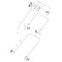 Handle Assembly for Makita LM430D Mower