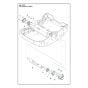 Eccentric Element Assembly for Husqvarna LP 6505 Roller