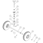 Front Axle Assembly for Camon LS42 Lawn Scarifier