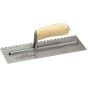 Notched Trowel 702S Square 1/4in Wooden Handle 11 x 4.1/2in by Marshalltown - M702S