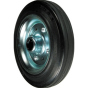 Cushion Rubber Wheel c/w Pressed Steel Centre fitted with Roller Bearing