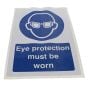 Eye Protection Sign, Self Adhesive - Size 240mm x 360mm