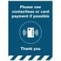 Contactless Payment - Blue Sign (Adhesive)