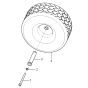 Wheel Assembly for Nilfisk MC 10P-1100/870 400/3/50 Pressure Washer