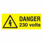 Self Adhesive Stickers - Danger 230 Volts (50pk)