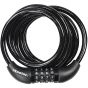 Black Self Coiling Combination Cable 1.8m x 8mm by Master Lock - 8221EURDPRO