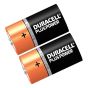 2 Pack Duracell Alkaline Batteries - Size: D (LR20) Voltage: 1.5V