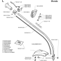 Shift & Handle Assembly for Husqvarna MONDO Edger