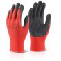 Multi Purpose Glove Knitted Poly Base Latex Coated Palm & Fingers Black LGE