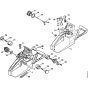 Tank housing, AV-System Assembly for Stihl 036QS Gasoline Chainsaws