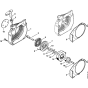 Fan housing with rewind starter type 2 Assembly for Stihl MS230 MS230C Chainsaws