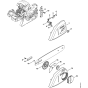 Chain tensioner & Chain sprocket cover Assembly for Stihl MS231 MS231C MS251 MS251C Chainsaws